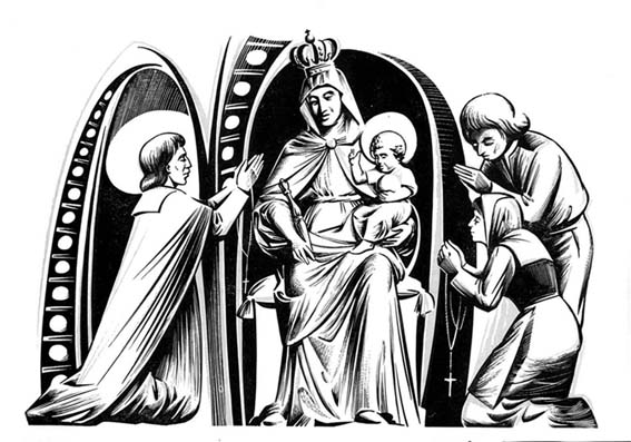 gambar maria bersama santo montfort